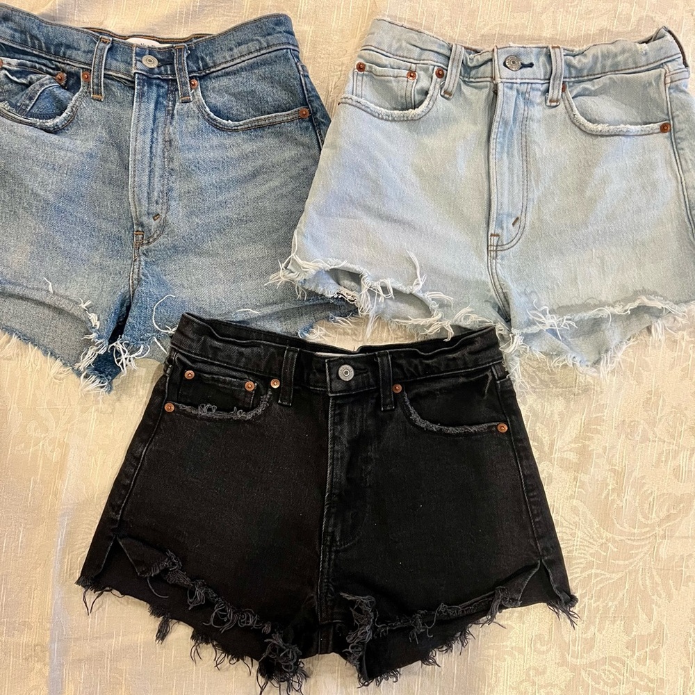 Abercrombie & Fitch Lot (3) High Rise Mom Shorts Size 25/0
